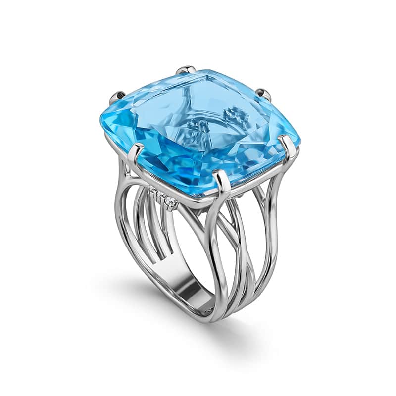 Swiss Blue Topaz Ring
