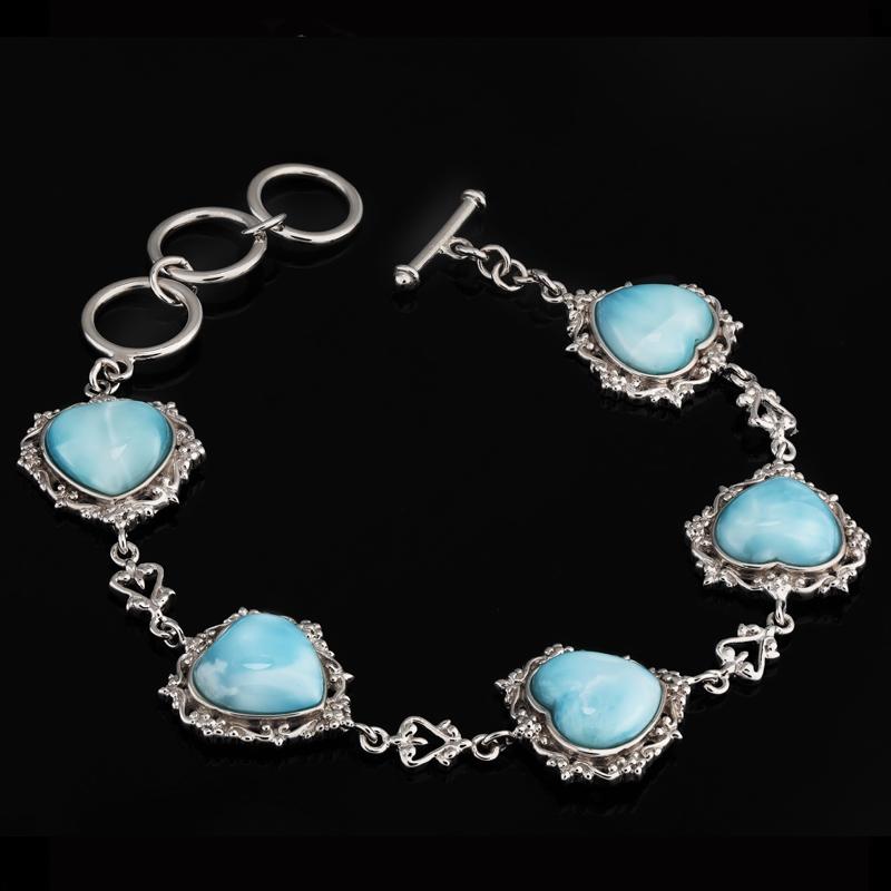 Heart of the Ocean Larimar Bracelet