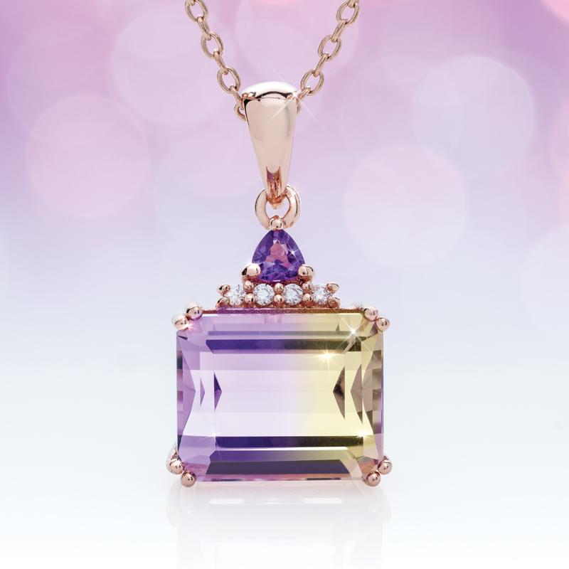 Ametrine Bliss Collection (Pendant, Chain & Earrings)