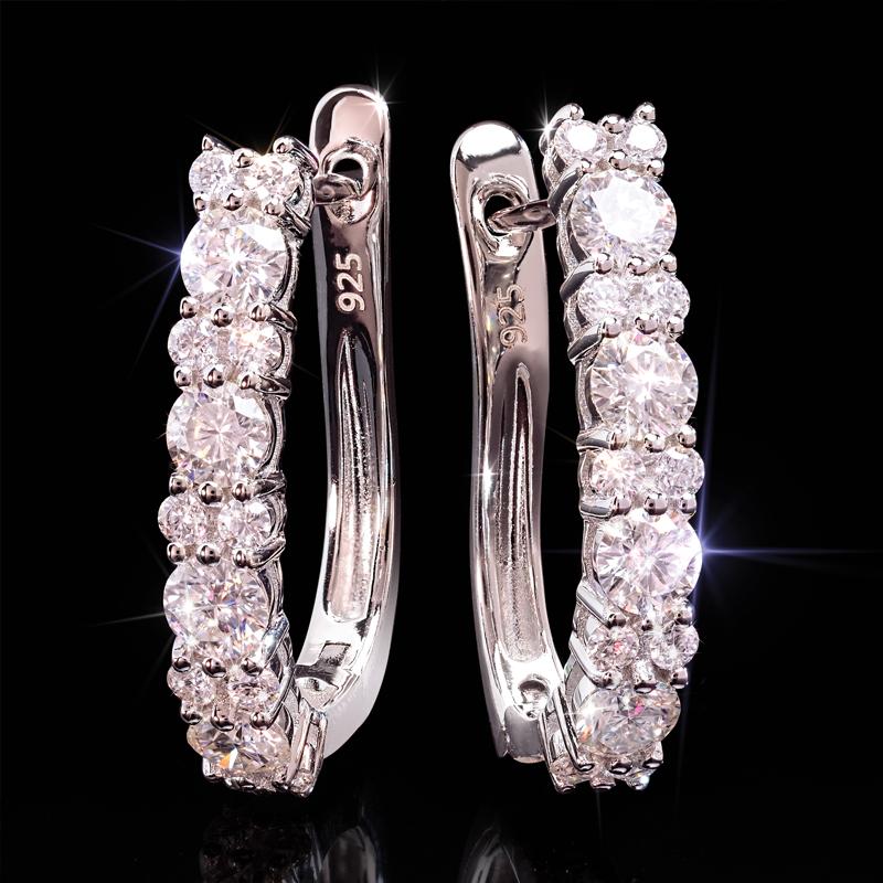 Moissanite Hoop Earrings (3/5 ctw)