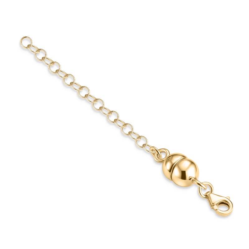 14K Italian Yellow Gold Magnetic Clasp Extender 2