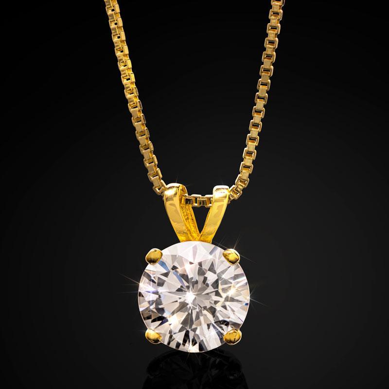 Gold-Finished Sparkle Earrings & Necklace