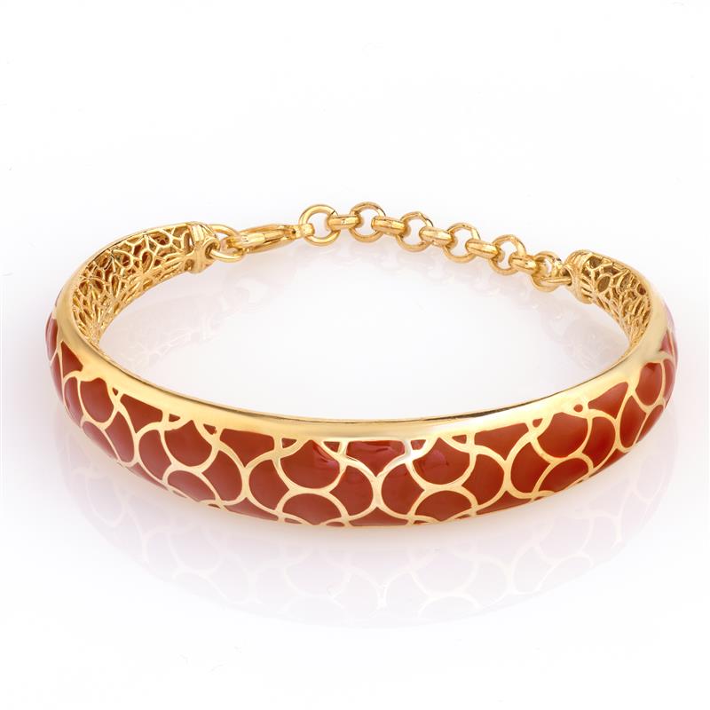 Venetian Red Enamel Bangle