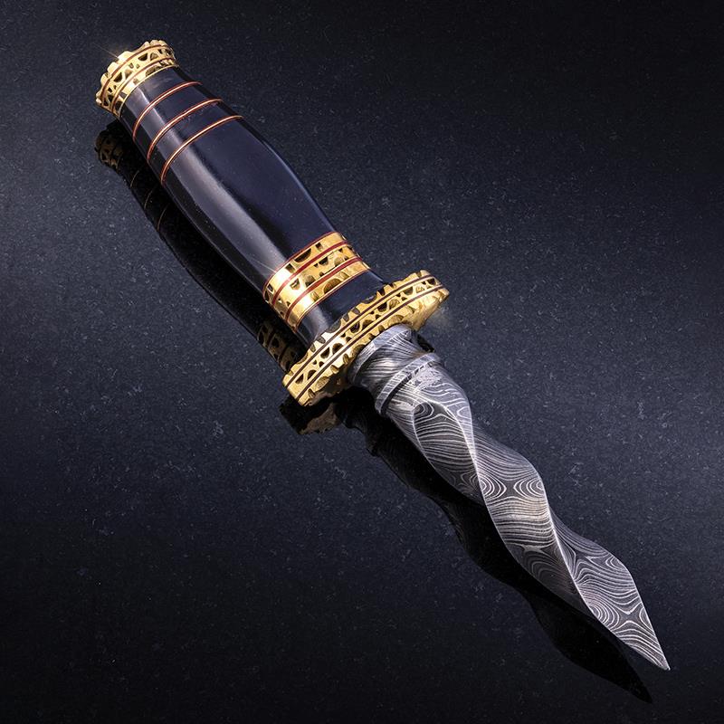 Damascus Spiral Knife