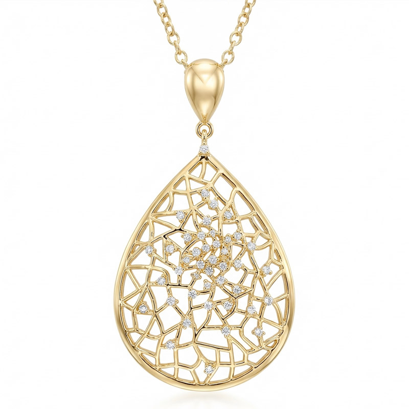 Jewelers Apex Lab-Grown Diamond Pendant & Chain (1/8 ctw)