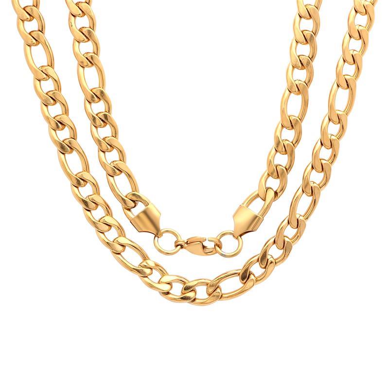Men's Figaro Necklace and Bracelet