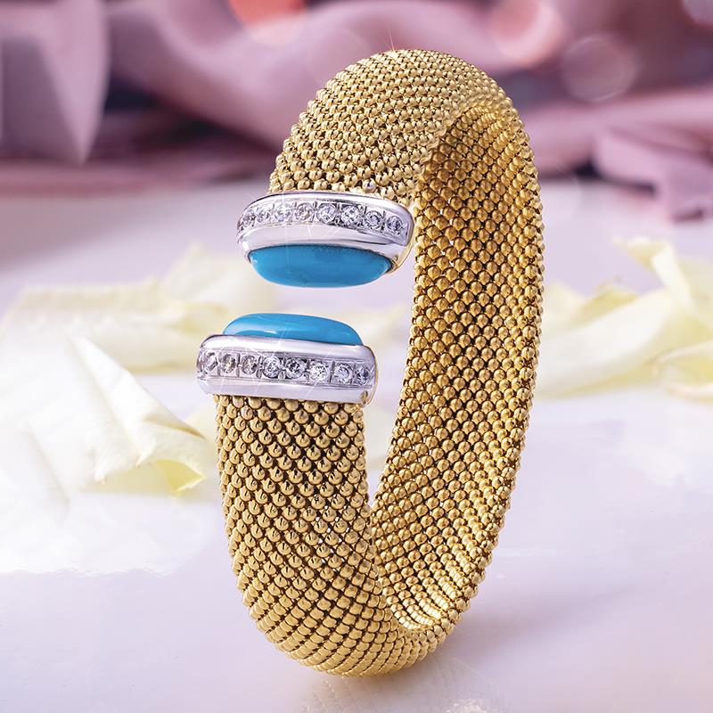 Turchese Cable Cuff
