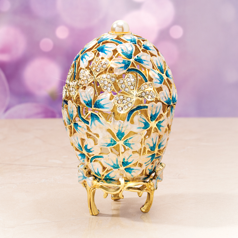 Azure Floral Egg