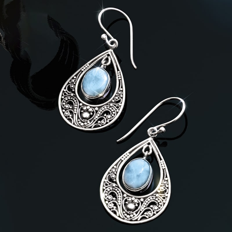 Larimar Bali Earrings