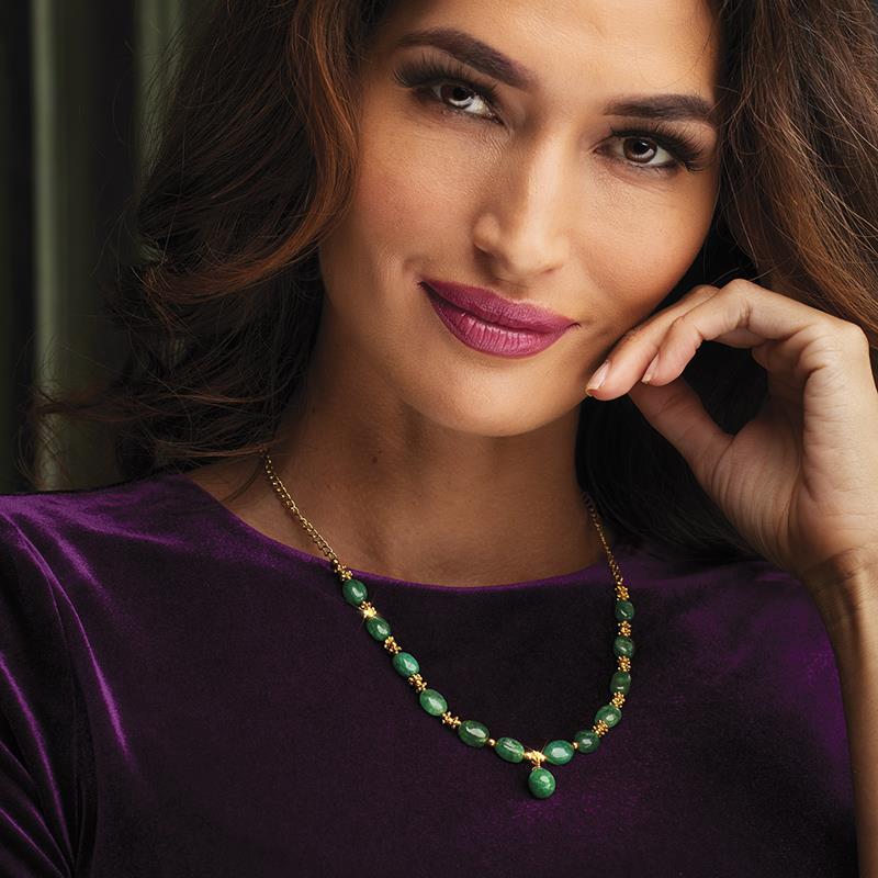 Women's Victorian Emerald Necklace