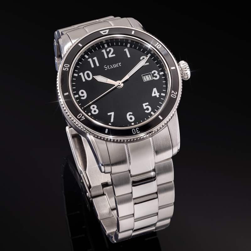 Stauer Swiss Men's Seapearl 300 Watch (Black Dial)