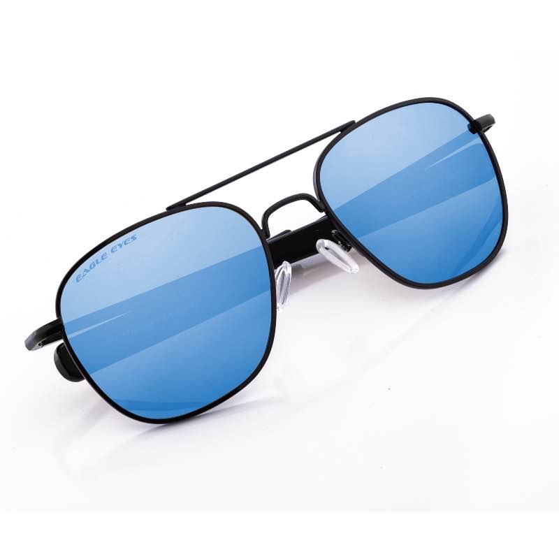Eagle Eyes Freedom Mirror Sunglasses (Black/Blue Mirror)