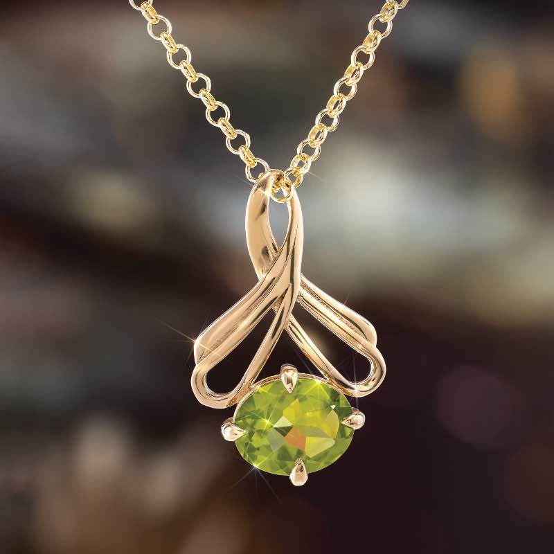 Love Story Peridot Pendant plus Chain