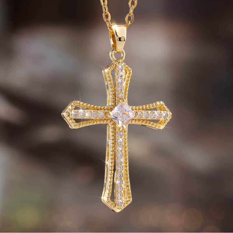 DiamondAura Devotion Cross (white)