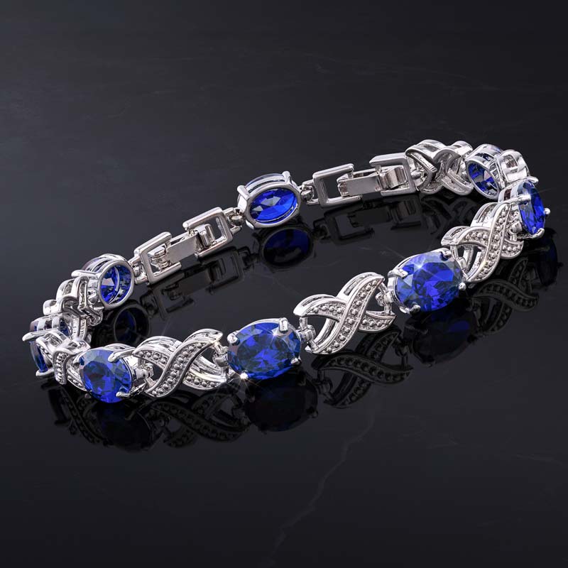 DiamondAura Infinity Bracelet (blue)