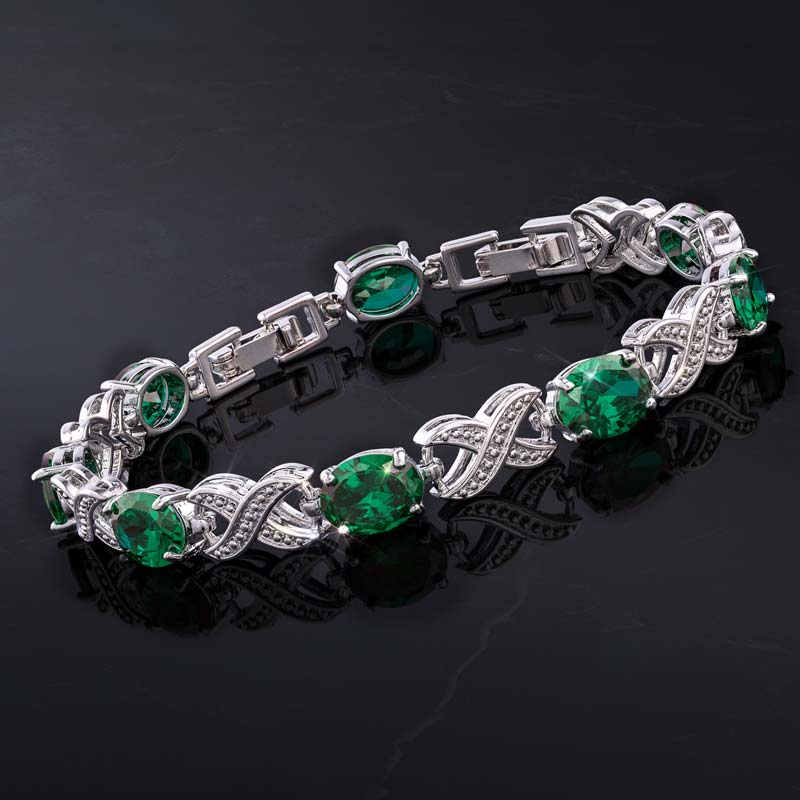 DiamondAura Infinity Bracelet (green)