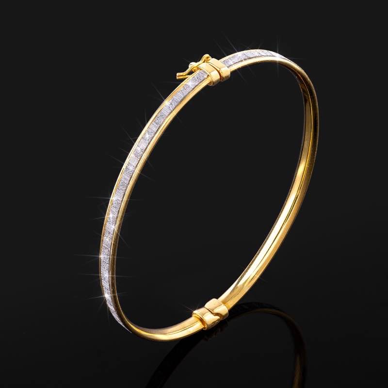 Sparkle Bangle Bracelet (Gold Finished)