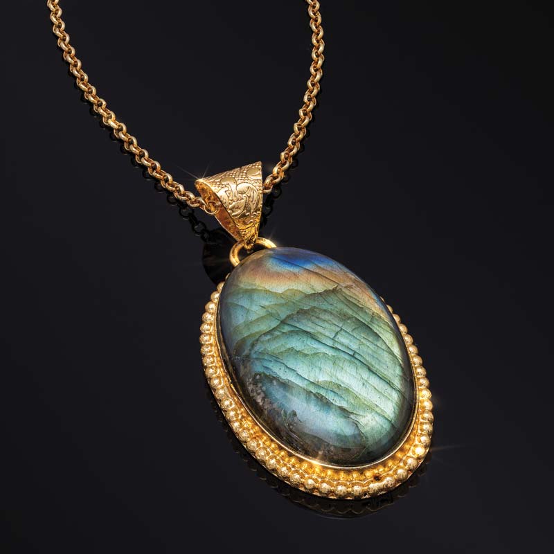 Northern Lights Labradorite Pendant