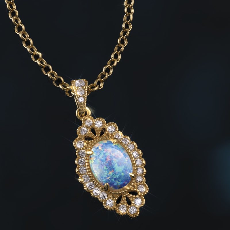 Kyocera Lab-Created Opal Jazz Necklace & Earrings