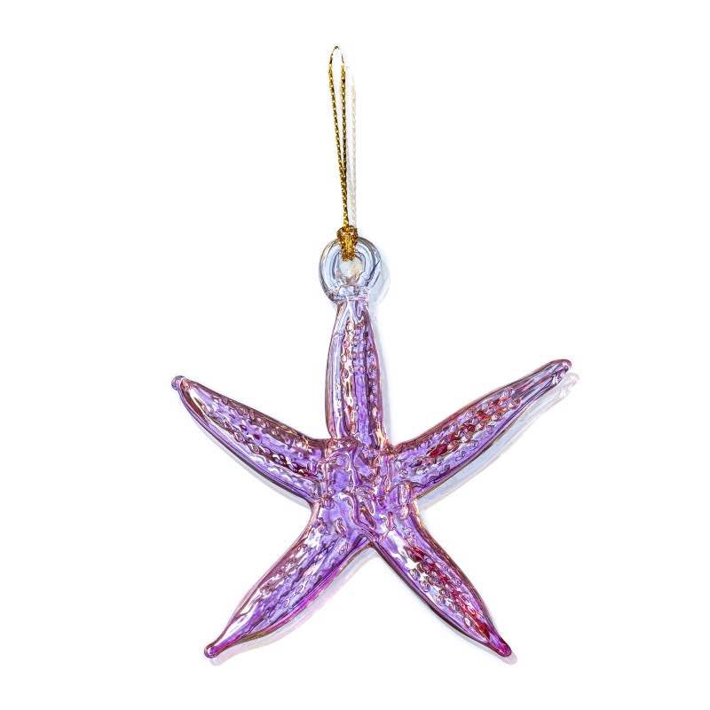Hand-blown Egyptian Glass Ornament (Starfish)