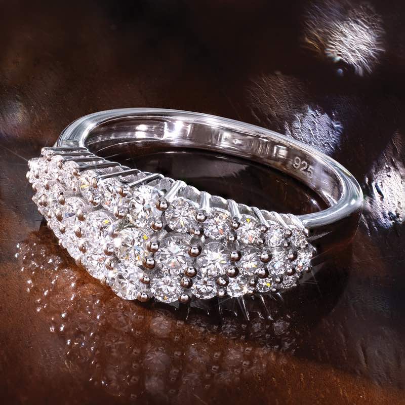 Lab-Created Diamond Cocktail Ring Rhodium-finished (1 4/5 ctw)