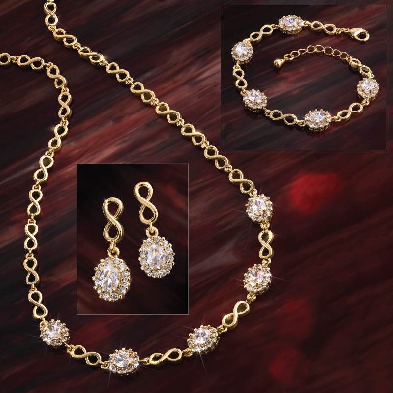 Forever Love DiamondAura Necklace, Bracelet and Earrings