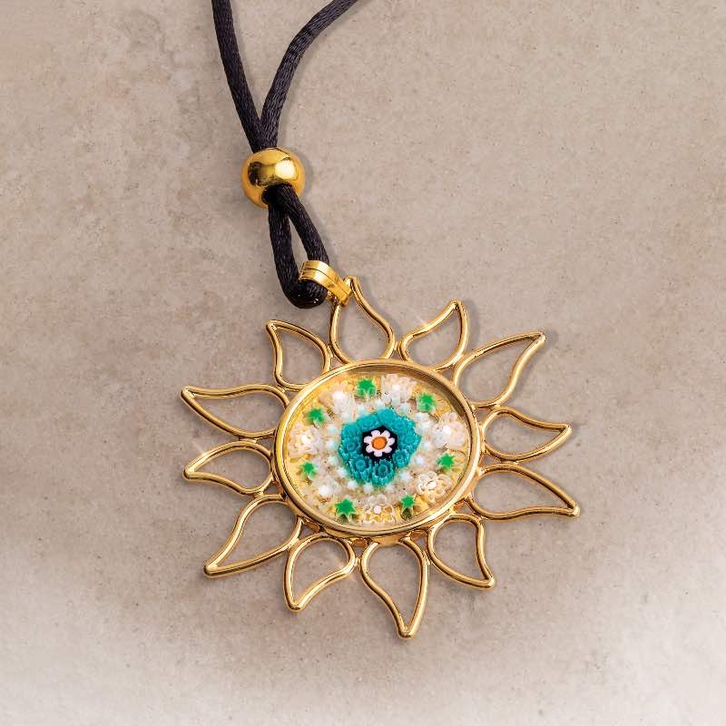 Murano Heart and Sun Necklaces