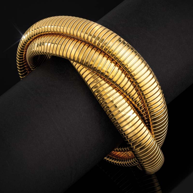 Tubo Style Bracelet (gold finished)