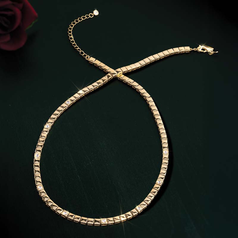 Golden Geometry Necklace