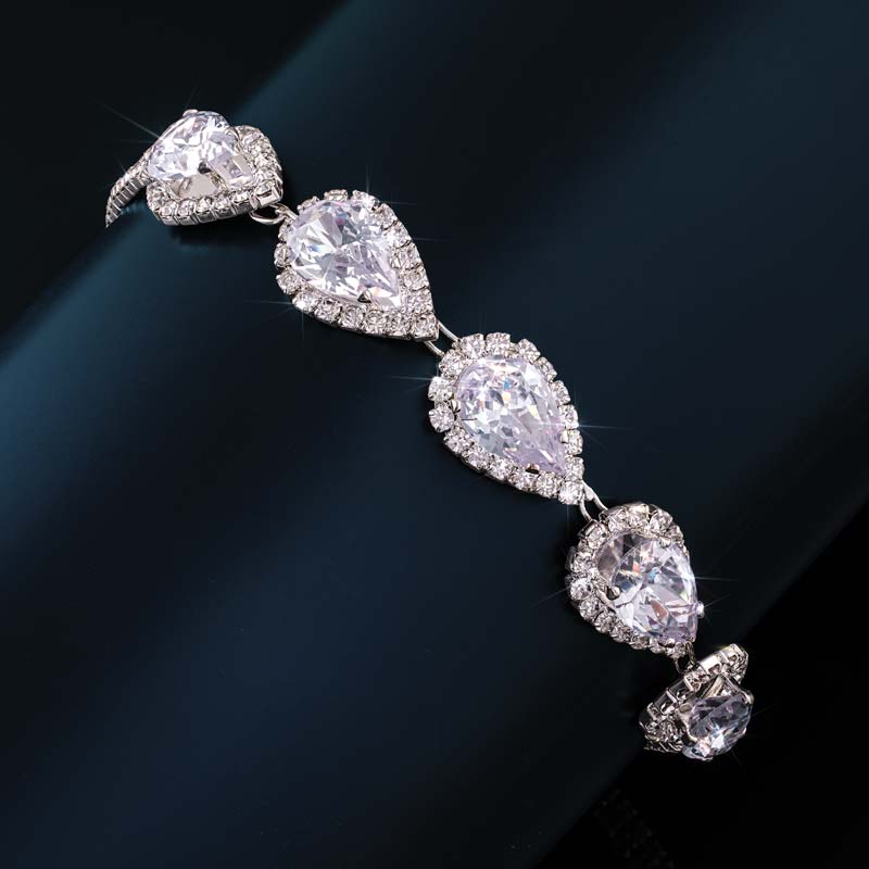 DiamondAura 5-Stone Pear-Shaped Bracelet