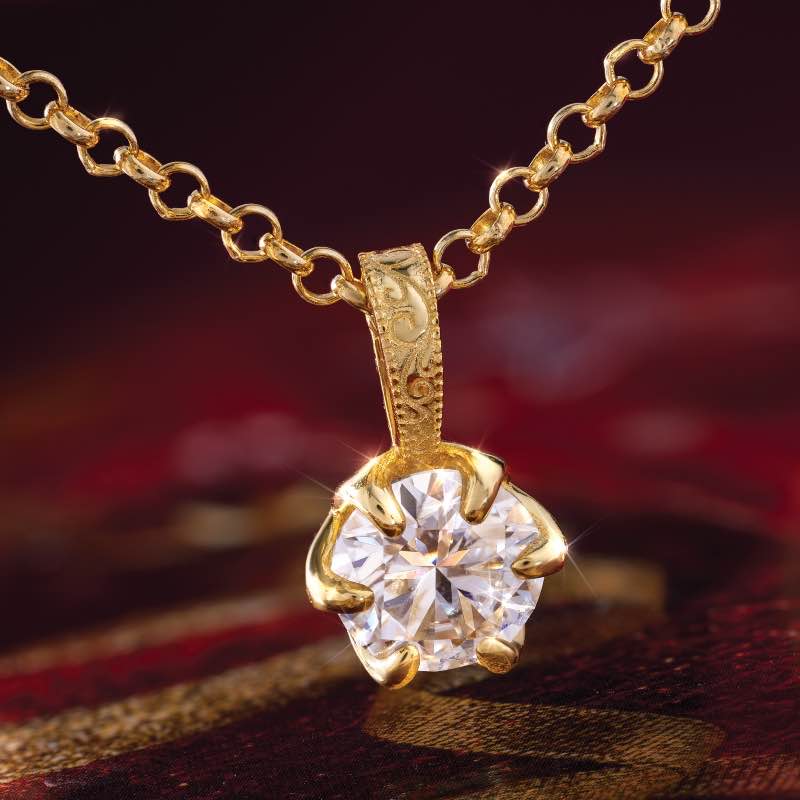 Star Power Moissanite Pendant, Chain and Earring