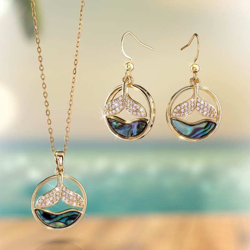 Cape Cod Abalone Necklace & Earrings