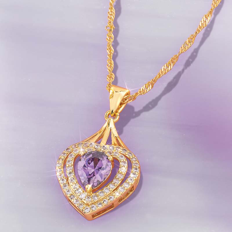 Purple Heart Necklace