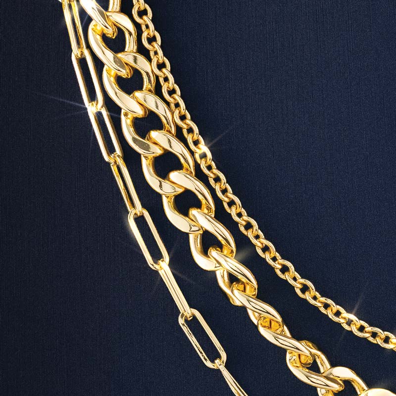 Gilded Trio Necklace