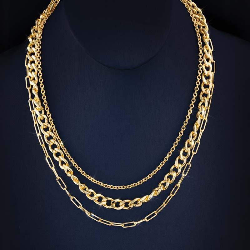 Gilded Trio Necklace