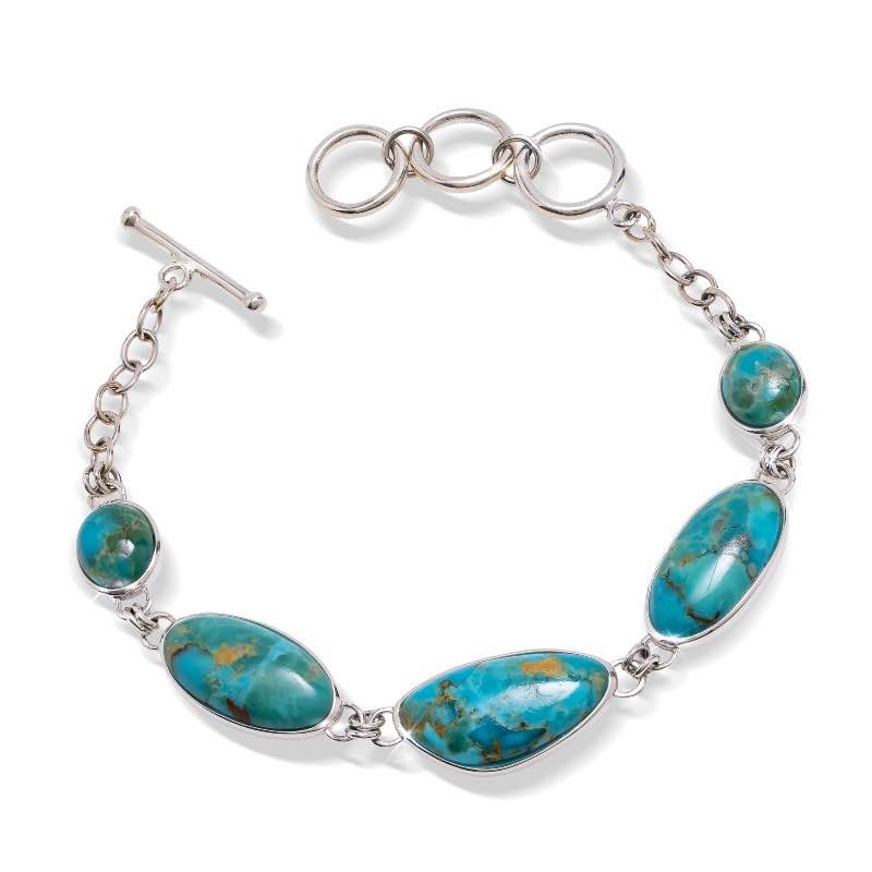 Skystone Sterling Silver Turquoise Bracelet