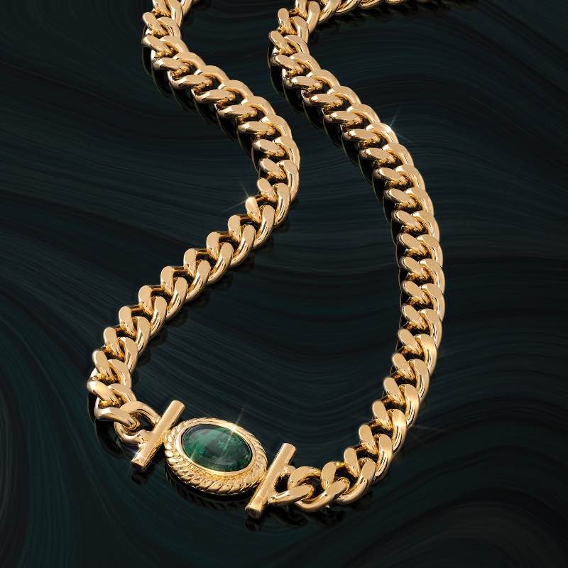 Vintage Chic Malachite Necklace