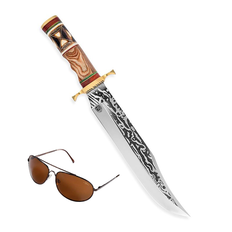 Down Under Bowie Knife and Copper Flyboy Sunglasses