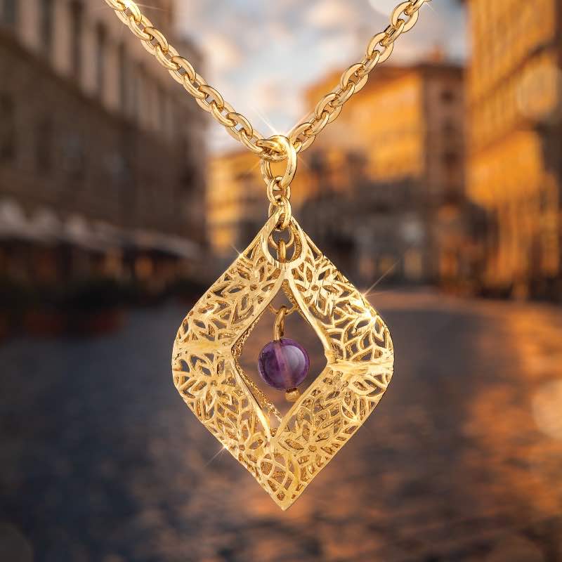 Amethyst Lace Necklace