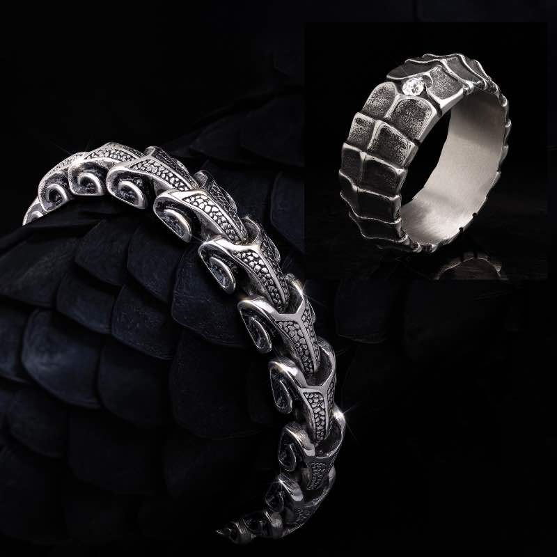 Men's Legendary Dragon Bracelet & Ring