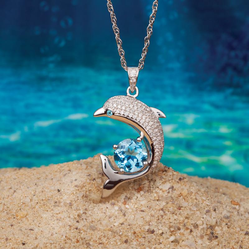 DiamondAura Dolphin Pendant