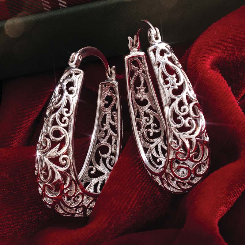 Venetian Palace Earring (silver-finished)