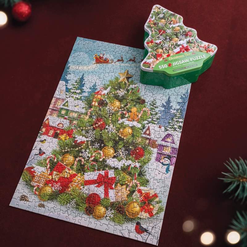 Christmas Tree Tin Puzzle