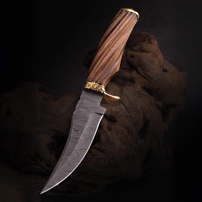 Rosewood Damascus Knife