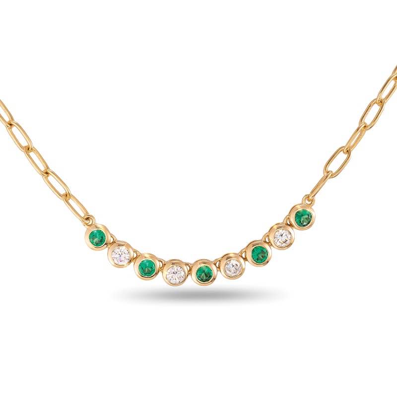 Pinnacle Emerald and Diamond Necklace