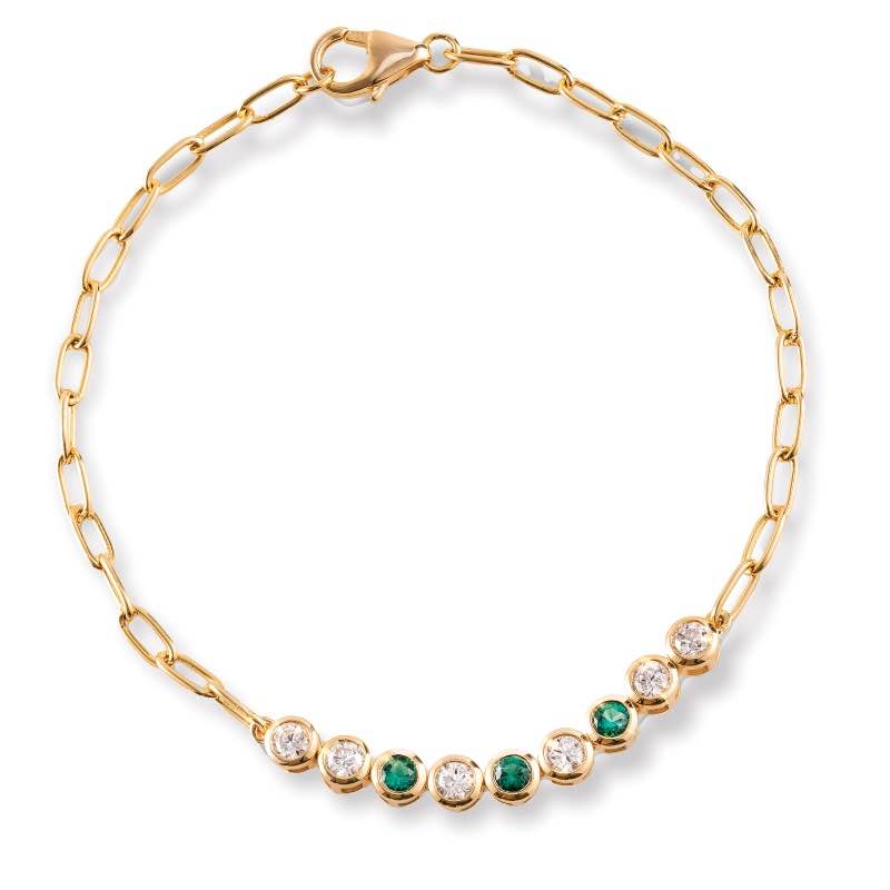 Pinnacle Emerald and Diamond Bracelet