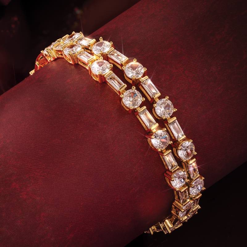 The Circle and the Square Bracelet (Yellow Gold-finished)