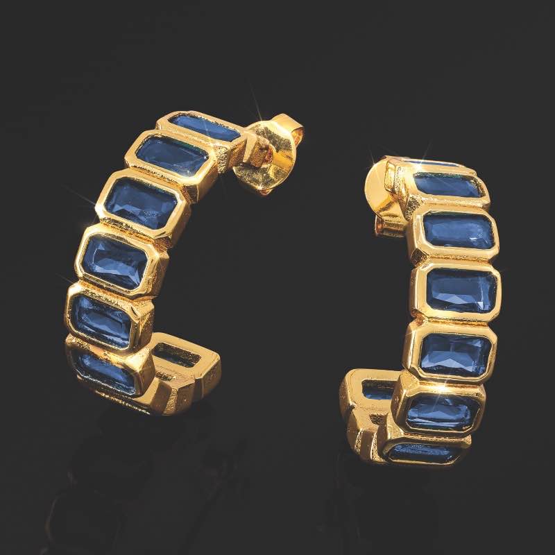 The Everlasting Song Hoop Earrings (blue)