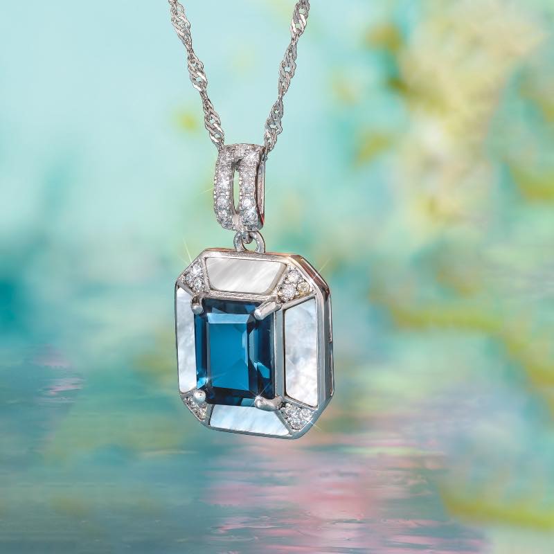 Savoy Twilight London Blue Topaz Necklace