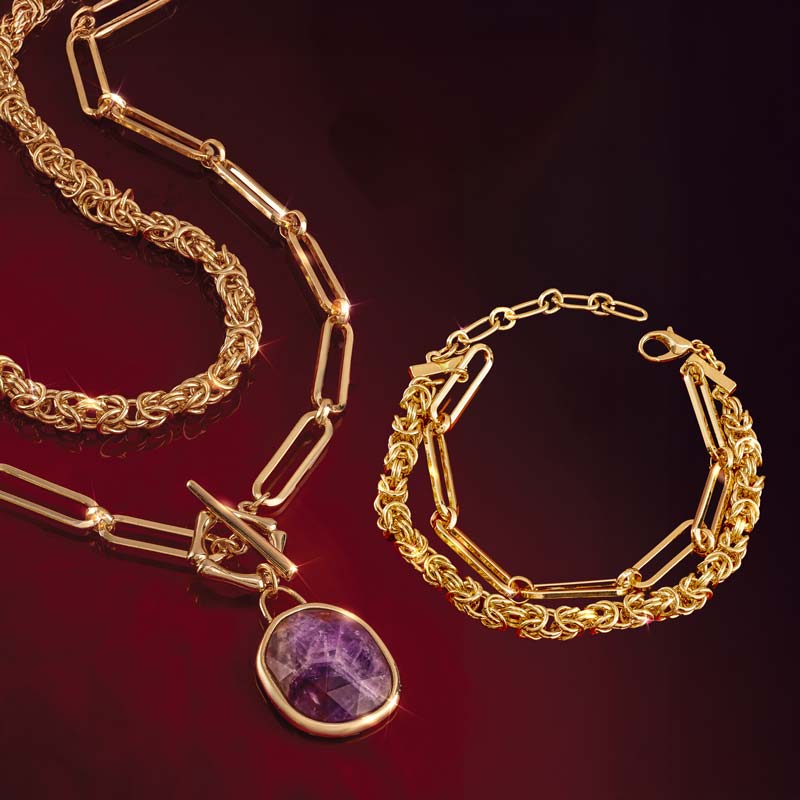 Pure Chic Amethyst Necklace & Bracelet